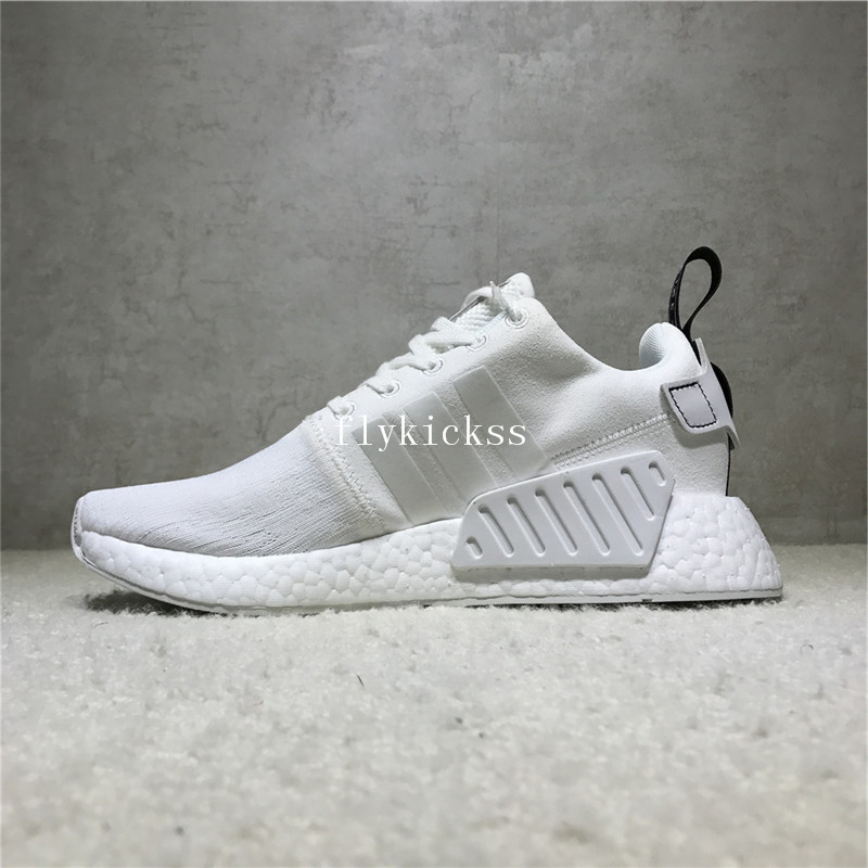 Real Boost Adidas NMD R2 White Black